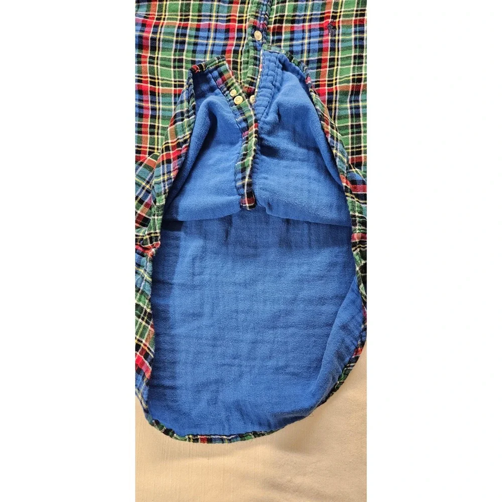 Ralph Lauren Boys XL 18-20 Plaid Flannel Lined Button Down Shirt Multi Color